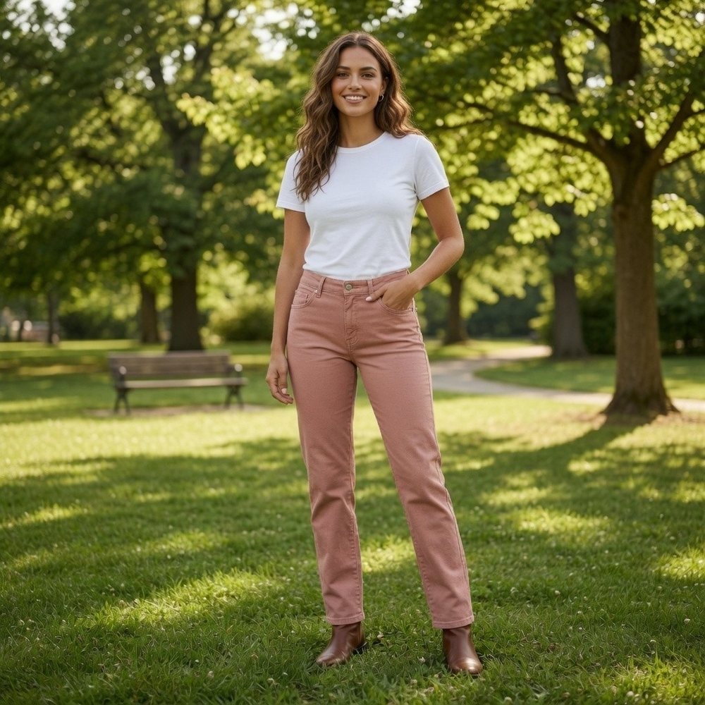 Jennifer Lopez Womens Rose Dawn Pink Skinny Jeans 6 Cotton Stretch Excellent